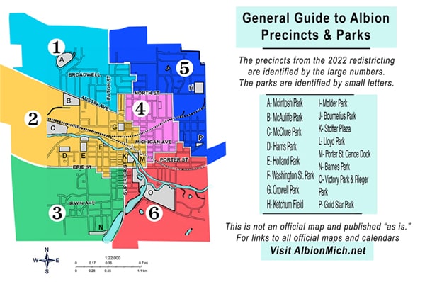 Albion Michigan 2022 precinct map